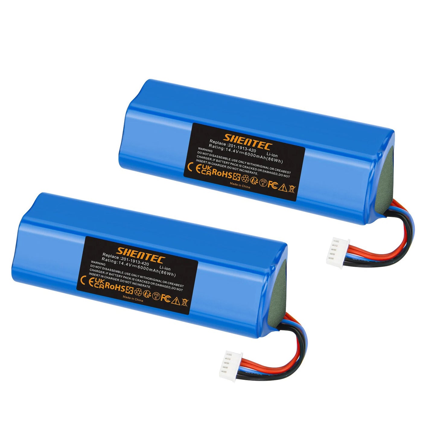 SHENTEC 2x6Ah 14.4V Akumulator Li-ion do Ecovacs 201-1913-4200 S10-Li-144-5200 DBX11-11/21