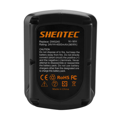 SHENTEC 24V 4000mAh akumulator wymienny Ni-MH do Dewalt DE-24 DE0240 DE0241 DE0243 DW0242 DW0240 DW007