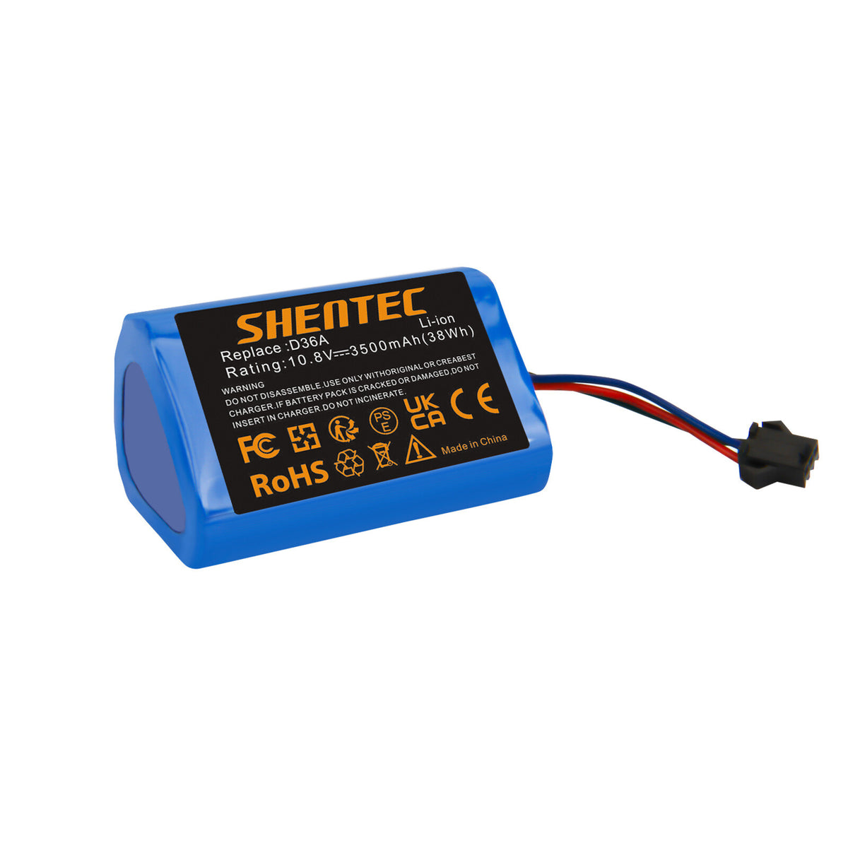SHENTEC 3.5Ah 10.8V Li-Ion Akumulator Zastępczy do Ecovacs DA60, Darfon ZJ1450, Ecovacs D36A D36B DA60
