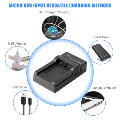 SHENTEC 3.6V 1200mAh akumulator do Fujifilm NP-45, Olympus, Nikon EN-EL10 + ładowarka