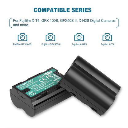 2x NP-W235 Akumulator+Podwójna Ładowarka Do Fujifilm GFX 100S 50S II X-H2S X-T5 XT4 X-T4