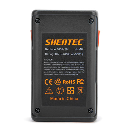 SHENTEC 2x 18V 2AH Ni-MH Akumulator do Gardena 8834-20 648844 648872 SmallCut 300 EasyCut 42