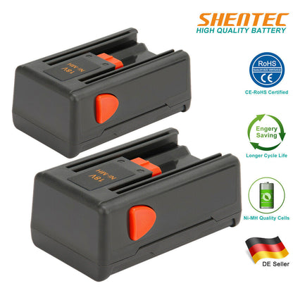 SHENTEC 2x 18V 2AH Ni-MH Akumulator do Gardena 8834-20 648844 648872 SmallCut 300 EasyCut 42