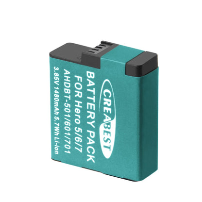 3 Szt. Akumulatory AHDBT-501 601 701 Do GoPro HERO 7/6/5 Black + Potrójna Ładowarka