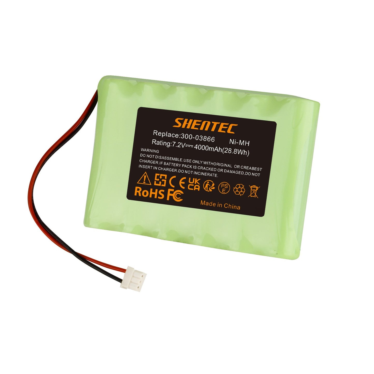 SHENTEC 7.2V 4000mAh akumulator Ni-MH do Honeywell Lynx 5100/5200/5300 300-03866 LCP500-4B