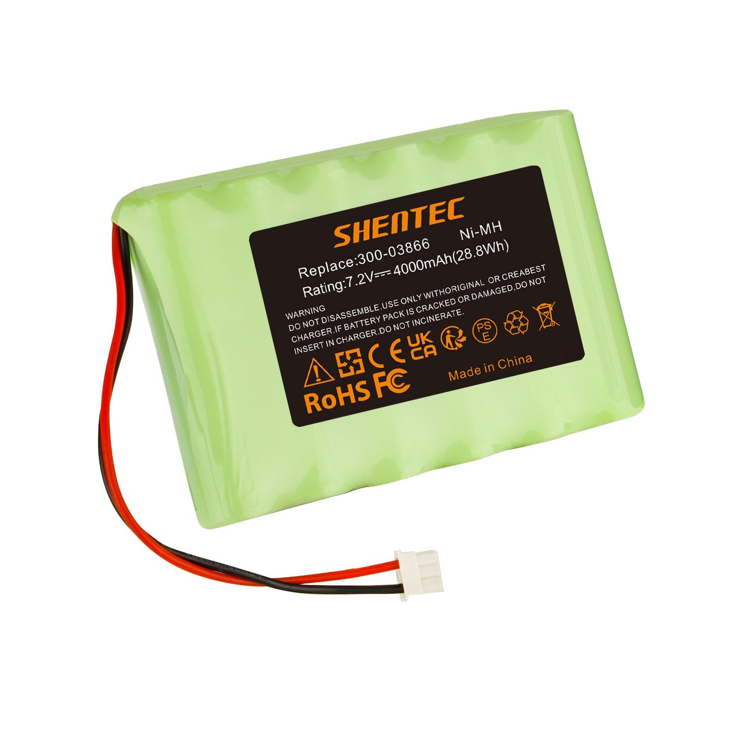 SHENTEC 7.2V 4000mAh akumulator Ni-MH do Honeywell Lynx 5100/5200/5300 300-03866 LCP500-4B