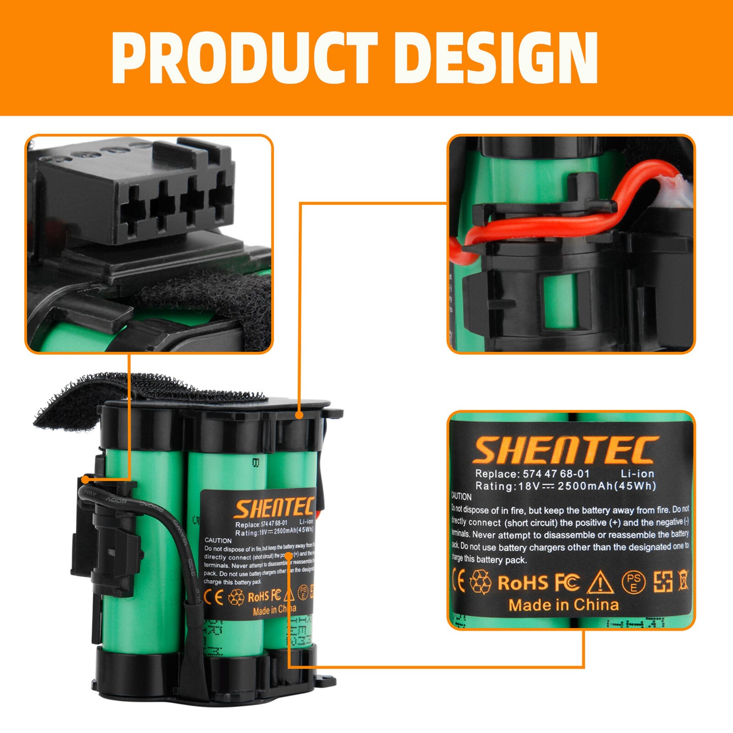 SHENTEC 18V 2500mAh Li-Ion Akumulator Do Husqvarna Automower 105 I Gardena R38Li R40Li R45Li
