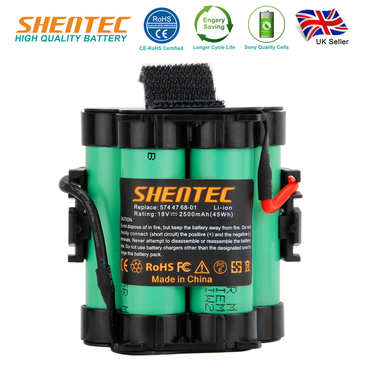 SHENTEC 18V 2500mAh Li-Ion Akumulator Do Husqvarna Automower 105 I Gardena R38Li R40Li R45Li