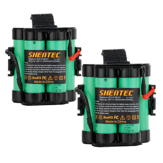 SHENTEC 2X 2.5Ah Li-ion akumulatory do Husqvarna 105 305 308x Gardena R75Li R45Li R70Li