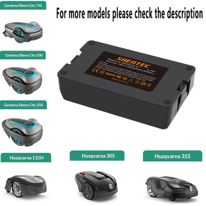 SHENTEC Akumulator Li-Ion 3500mAH 18V Do Gardena Sileno 2020 City 2018 Sileno+R100L