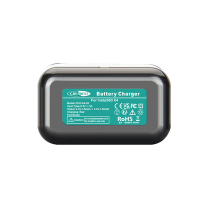 2x 3.0Ah 3.85V JH-X4 Zamienny akumulator + ładowarka Power Box do kamery sportowej Insta360 X4
