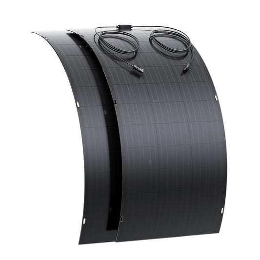 Elastyczny zestaw paneli słonecznych 240 W, 2 x 120 W elastyczny moduł fotowoltaiczny, IP67 na balkon, do kampera, auta, szopy, dachu, łodzi, off-grid