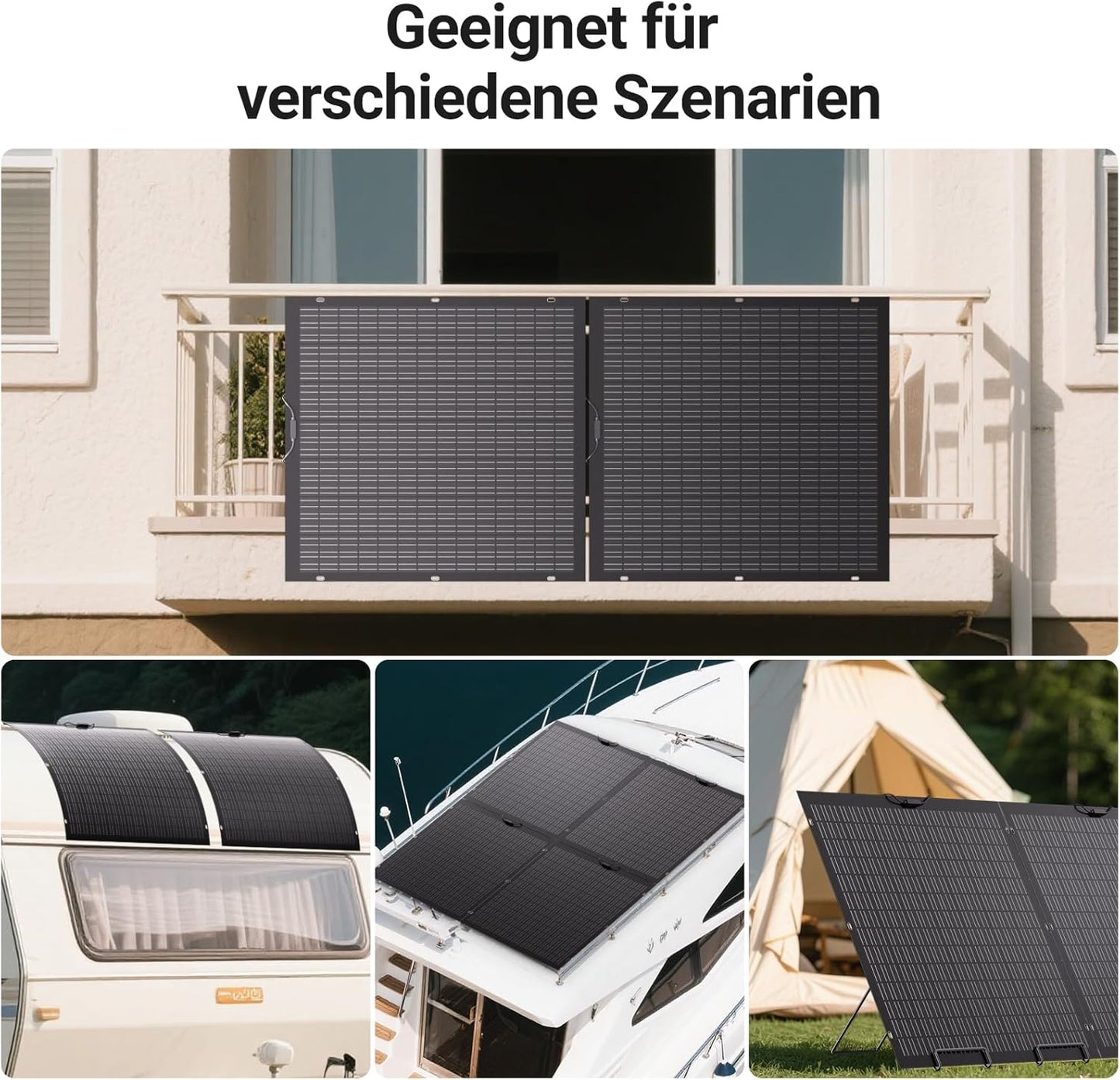 Zestaw elastycznych paneli słonecznych 480 W, 2 x elastyczny moduł solarny 240 W do kampera, samochodu, szopy, dachu, łodzi, balkonu, IP67, ogniwa fotowoltaiczne off-grid