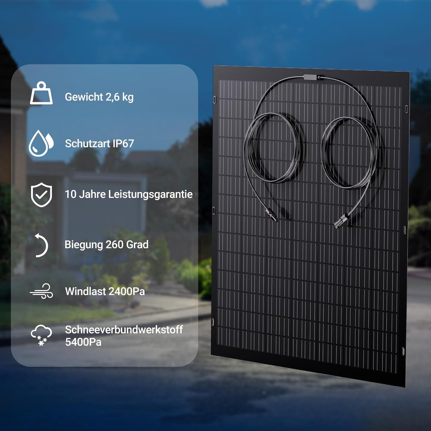 Zestaw elastycznych paneli słonecznych 480 W, 2 x elastyczny moduł solarny 240 W do kampera, samochodu, szopy, dachu, łodzi, balkonu, IP67, ogniwa fotowoltaiczne off-grid