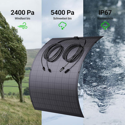 Zestaw elastycznych paneli słonecznych 960 W, 4 x elastyczny moduł solarny 240 W, IP67, ogniwo fotowoltaiczne off-grid, do kampera, auta, szopy, dachu, łodzi, balkonu