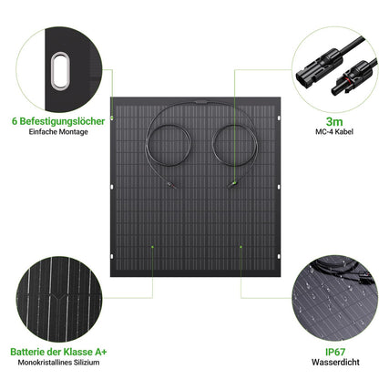 Zestaw elastycznych paneli słonecznych 960 W, 4 x elastyczny moduł solarny 240 W, IP67, ogniwo fotowoltaiczne off-grid, do kampera, auta, szopy, dachu, łodzi, balkonu