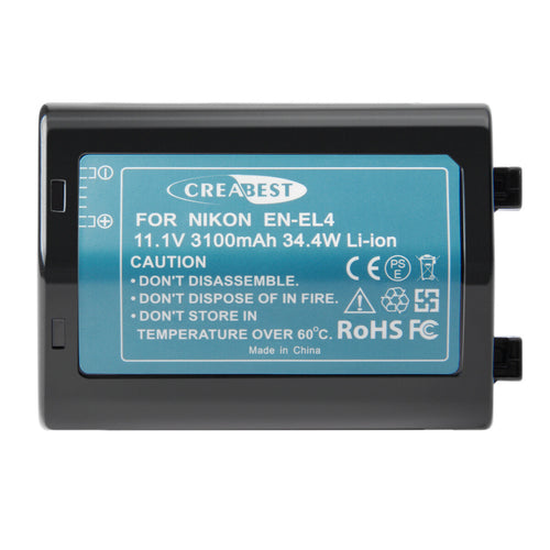3100mAh Akumulator EN-EL4 do Nikon EN-EL4e F6 D2X D2Xs D2H D2Hs D3 D3S D3X EN-EL4a