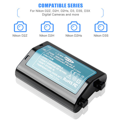 3100mAh Akumulator EN-EL4 do Nikon EN-EL4e F6 D2X D2Xs D2H D2Hs D3 D3S D3X EN-EL4a