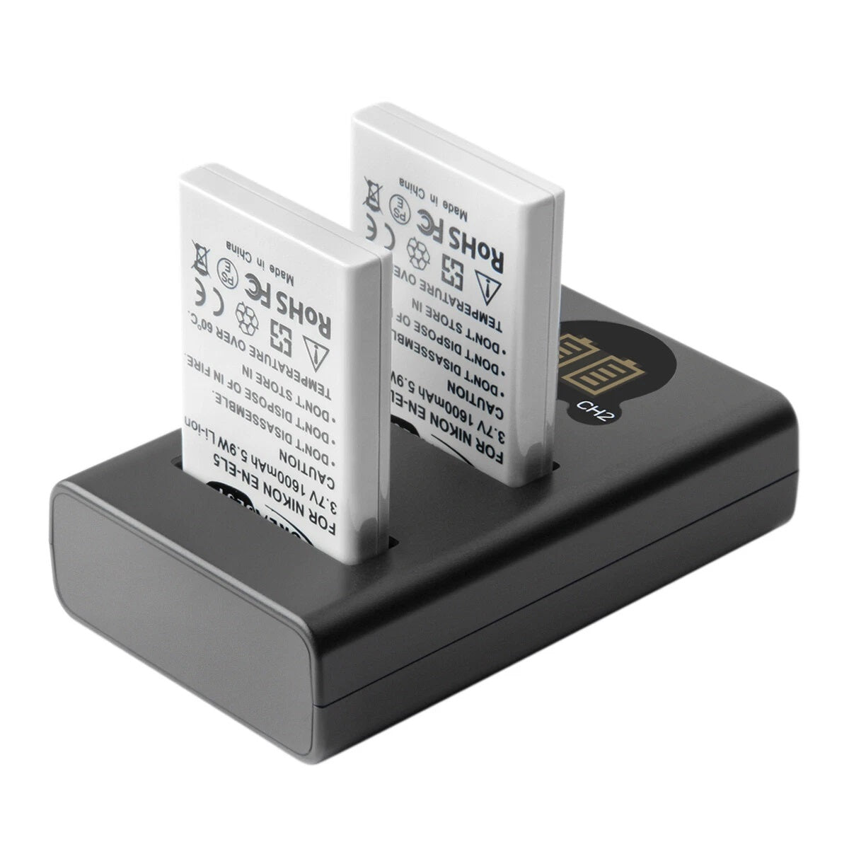 2x baterie EN-EL5 1600mAh + podwójna ładowarka do Nikon Coolpix P520 P100 P510