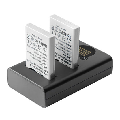 2x baterie EN-EL5 1600mAh + podwójna ładowarka do Nikon Coolpix P520 P100 P510
