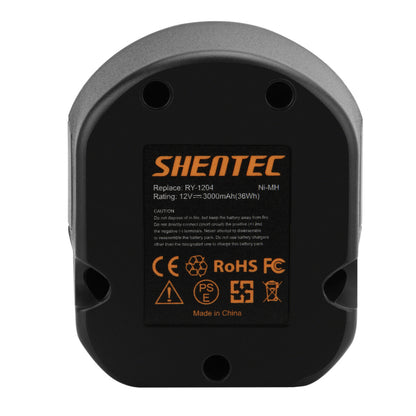 Akumulator wymienny SHENTEC 12V 3000mAh Ni-MH do Ryobi 1400143 1400652 1400670 4400005 B1222H B1230H