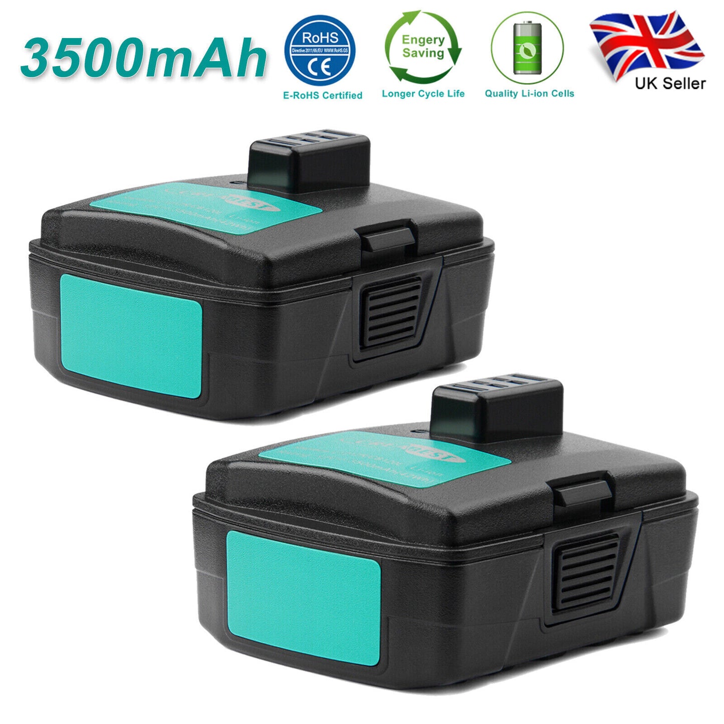 2x 12V 3500mAh akumulator litowo-jonowy zamiennik do Ryobi AEG L1212R 130503001 130503005 BPL-1220