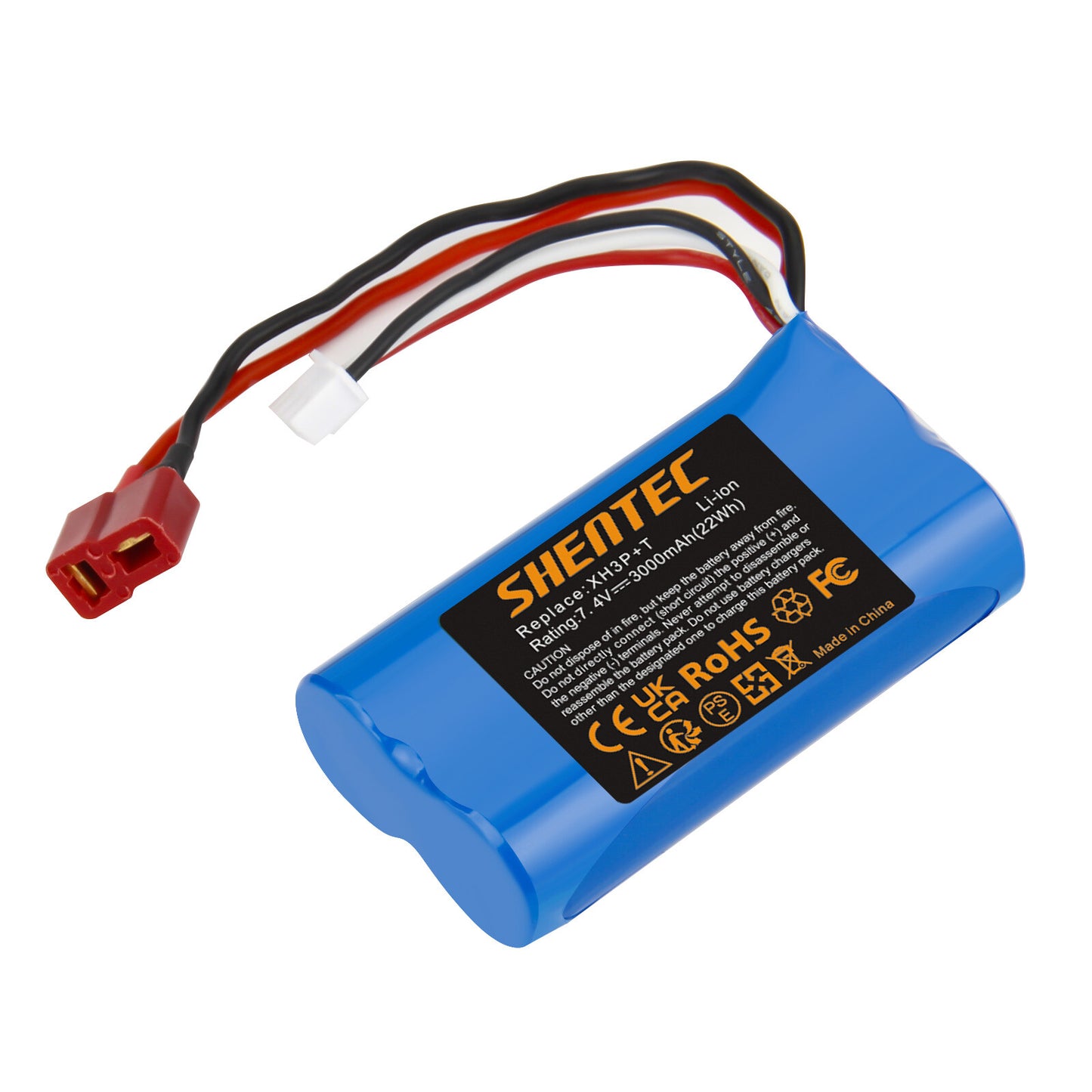 SHENTEC 7.4V 3.0Ah akumulator Li-ion z wtyczką XH3P+T do samochodów RC WLtoys 12401 12402 12403