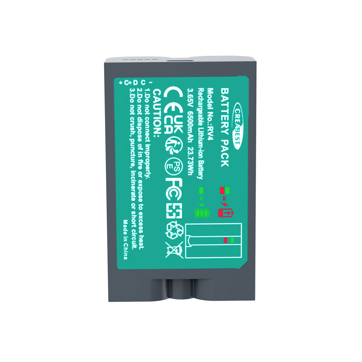 SHENTEC 6.4Ah V4 Akumulator Ładowalny Do Ring Video Doorbell 2, 3, 4, Spotlight, Stick Up