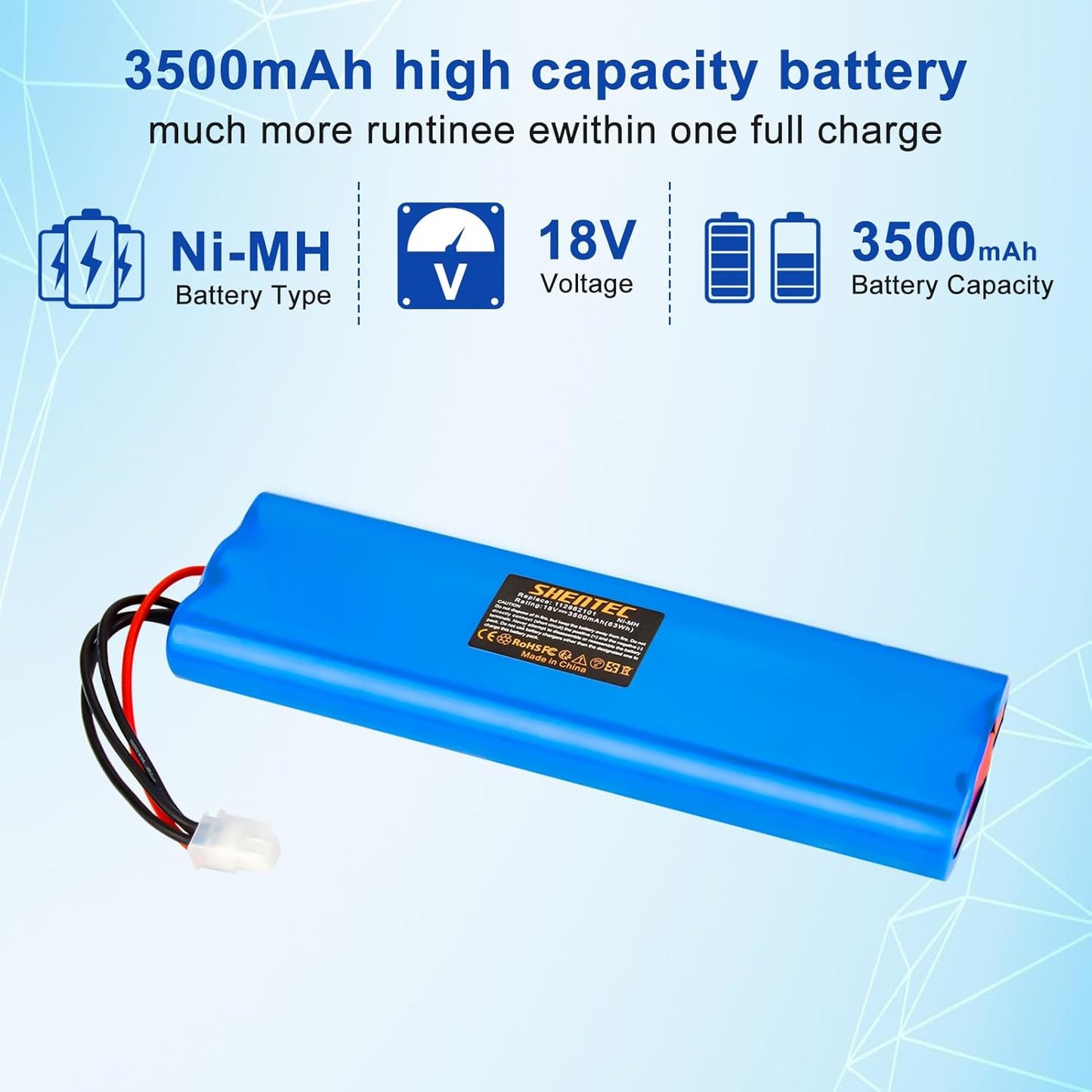 SHENTEC akumulator zamienny Ni-MH do kosiarki 18V do Husqvarna Automower 210C, 210AC, 220AC, 230ACX, 260ACX, G2 2004-2006