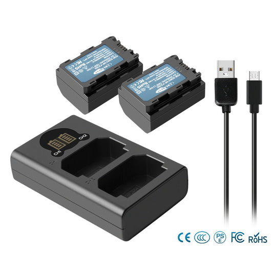 2x NP-FZ100 Akumulator i Ładowarka Do Sony Alpha A6600 A9R A9S A7 III A7R III A7R IV