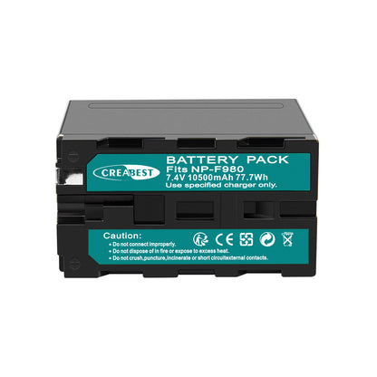 2X 7.4V NP-F970 10500mAh Battery For Sony NP-F930 F950 NP-F530 F960 NP-F990