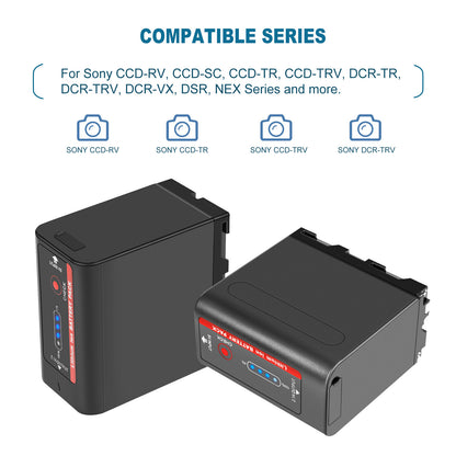 2X 7.4V NP-F970 10500mAh Battery For Sony NP-F930 F950 NP-F530 F960 NP-F990