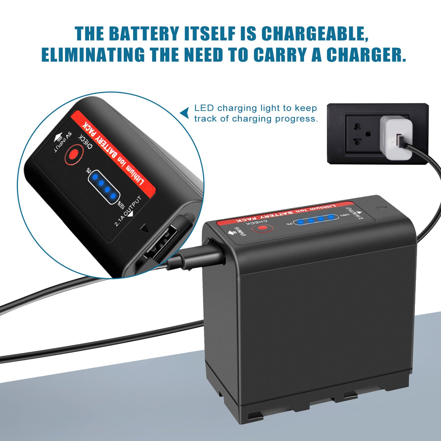 2X 7.4V NP-F970 10500mAh Battery For Sony NP-F930 F950 NP-F530 F960 NP-F990