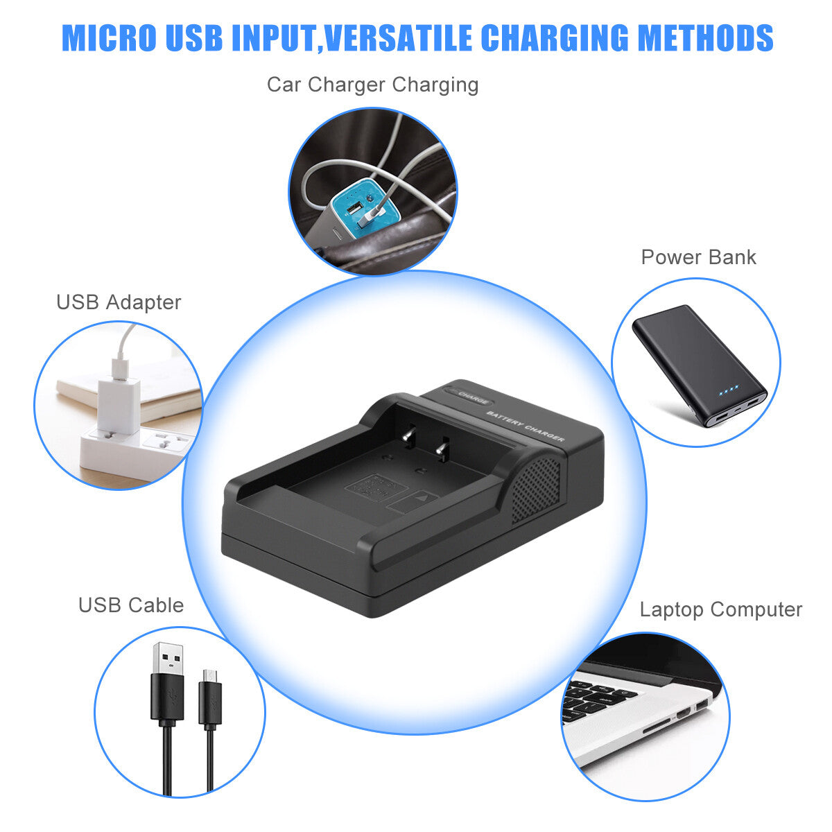 2 Szt. Ładowarki Akumulatorów NP-BN1 Do Sony Cyber-Shot DSC-W310 W800 W320 W350 W380