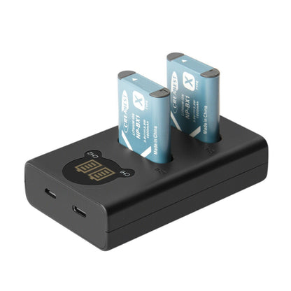 SHENTEC Zestaw 2 Akumulatorów NP-BX1 Do Sony DSC-RX100, HX300, H400, WX350, WX400, HX50V, HX60