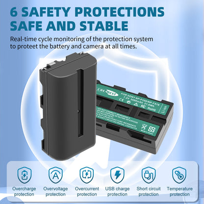 Zestaw 2 baterii 7.2V NP-F550 + podwójna ładowarka do SONY NP-F970 NP-F960 F990 F950 F530 F330