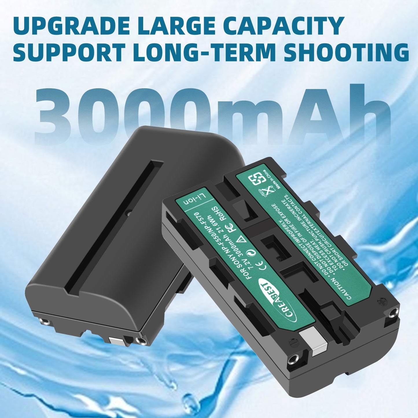 Zestaw 2 baterii 7.2V NP-F550 + podwójna ładowarka do SONY NP-F970 NP-F960 F990 F950 F530 F330