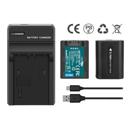 2x Akumulator NP-FV50 NP-FV30 NP-FV70 + ładowarka do Sony NP-FV100 NP-FV90 HDR-CX110