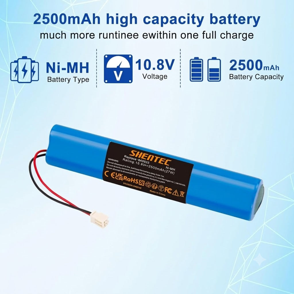 SHENTEC Akumulator zamienny 2500 mAh do napędu rolety Velux 946933, rolet SSL Solar Roller Shutters, Solar Roller Shutters