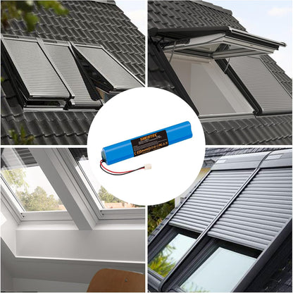 SHENTEC Akumulator zamienny 2500 mAh do napędu rolety Velux 946933, rolet SSL Solar Roller Shutters, Solar Roller Shutters
