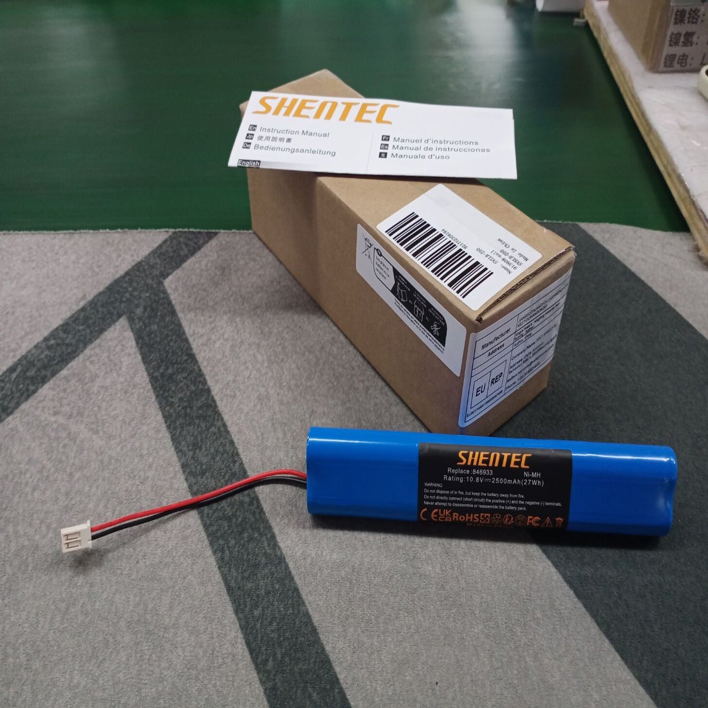 SHENTEC Akumulator zamienny 2500 mAh do napędu rolety Velux 946933, rolet SSL Solar Roller Shutters, Solar Roller Shutters