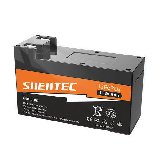 Akumulator SHENTEC 8Ah 12.8V LiFePO4 z BMS do łodzi, kampera, systemów solarnych, przyczep kempingowych, camperów off-grid i wózków golfowych