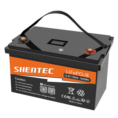 Akumulator LiFePO4 SHENTEC 12/24V 100/150/200/300Ah z BMS do instalacji solarnej, łodzi, off-grid i RV