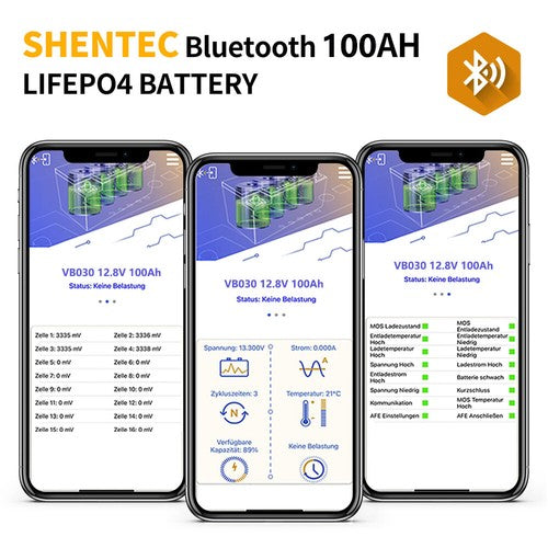 Akumulator LiFePO4 SHENTEC 12/24V 100/150/200/300Ah z BMS do instalacji solarnej, łodzi, off-grid i RV