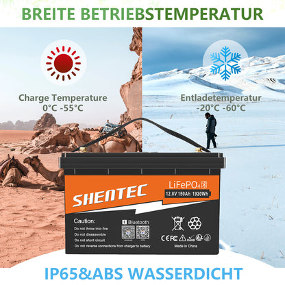 Akumulator LiFePO4 SHENTEC 12/24V 100/150/200/300Ah z BMS do instalacji solarnej, łodzi, off-grid i RV