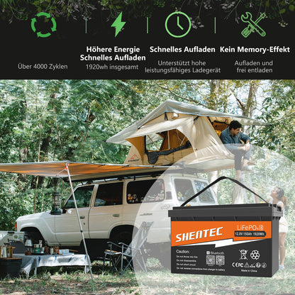 Akumulator LiFePO4 SHENTEC 12/24V 100/150/200/300Ah z BMS do instalacji solarnej, łodzi, off-grid i RV