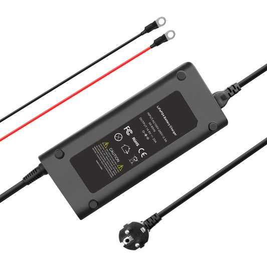 SHENTEC Ładowarka do akumulatorów LiFePO4 14,6V 20A do baterii litowo-żelazowo-fosforanowych 12V z zaciskami M8 i krokodylkami