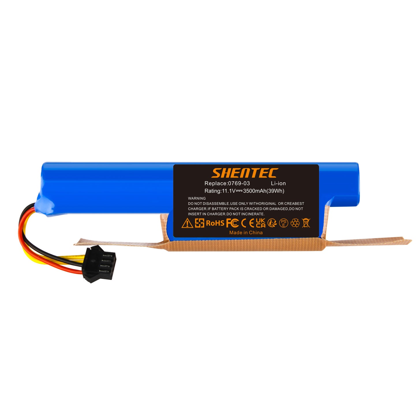 SHENTEC 10.8V 3.5Ah Li-ion zamienny akumulator do Vileda VR 102, VR One, VR 201 PetPro, VR 303, 0769-03