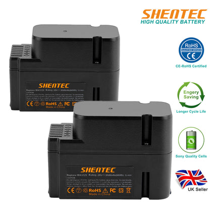 SHENTEC PLG 2 Szt. 3.0AH 28V Akumulator Li-ion Dla Worx WG790E WG754E WG794E WG755E WA3225 WA3565