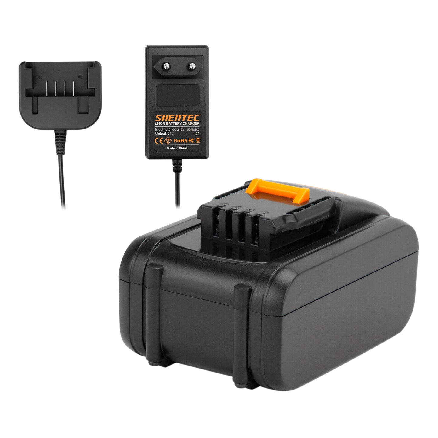 SHENTEC Akumulator Li-Ion 20V + ładowarka do Worx WA3551.1 WA3551 WA3553 WA3516 WG169 WX372